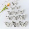 Wall Stickers |   3D Hollow Layered Butterfly Wall Stickers Golden Decorative Butterflies For Home Decor Fridge Diy Party Wedding Sticker Wall Stickers gold