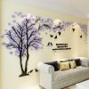 Wall Stickers |   3D Tree Acrylic Mirror Wall Sticker Decals Diy Art Tv Background Wall Poster Home Decoration Bedroom Living Room Wallstickers Wall Stickers blue