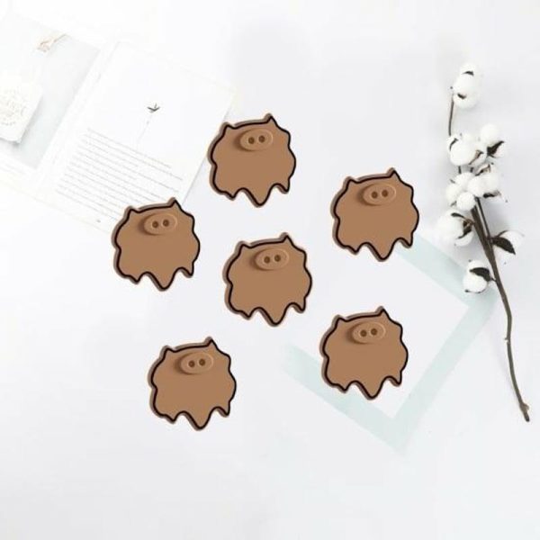 Wall Stickers |   6Pcs Light Blocking Sticker Self-Adhesive Light Blackout Stickers Cartoon Led Blackout Cover For Home Wall Stickers apricot