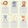 Wall Stickers |   6Pcs Wall Decal Murals Delicate Pattern Art Decals Colorful Creative Cartoon Animals Light Switch Decals Home Accessories Wall Stickers Wall Stickers