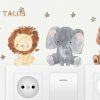 Wall Stickers |   6Pcs Wall Decal Murals Delicate Pattern Art Decals Colorful Creative Cartoon Animals Light Switch Decals Home Accessories Wall Stickers Wall Stickers