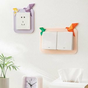 Wall Stickers |   Adhesive Cartoon Switch Sticker Practical Silicone Ornamental Convenient 3D Wall Decal Wall Stickers beige