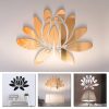 Wall Stickers |   Blooming Lotus Flower Acrylic Mirror Wall Sticker Set Diy Decal Home Mural Decor Wall Stickers gold