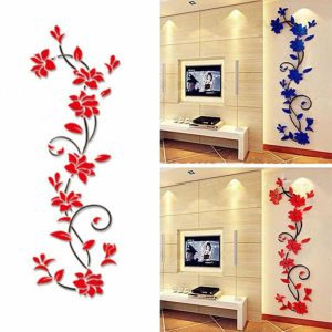 Wall Stickers |   Diy 3D Acrylic Crystal Wall Stickers Living Room Bedroom Tv Background Home  Romancehouse Wall Stickers as the picture