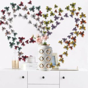 Wall Stickers |   Durable Cutout Bee Sticker Eye-Catching Practical Easy To Apply Wall Stickers golden