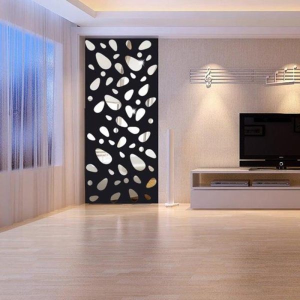 Wall Stickers |   Fiona 12Pcs 3D Mirror Vinyl Removable Wall Sticker Decal Home Decor Art Diy Wall Stickers black