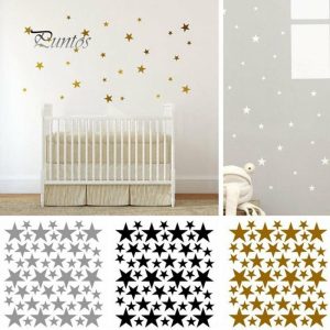 Wall Stickers |   Home Decor 39Pcs/Set Five-Pointed Star Removable Wall Stickers Kids Bedroom Decor Wall Stickers black