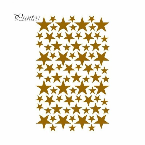 Wall Stickers |   Home Decor 39Pcs/Set Five-Pointed Star Removable Wall Stickers Kids Bedroom Decor Wall Stickers black