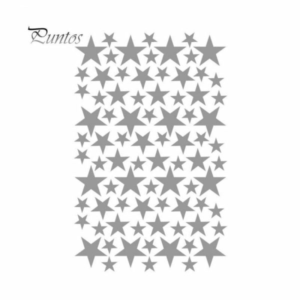 Wall Stickers |   Home Decor 39Pcs/Set Five-Pointed Star Removable Wall Stickers Kids Bedroom Decor Wall Stickers black