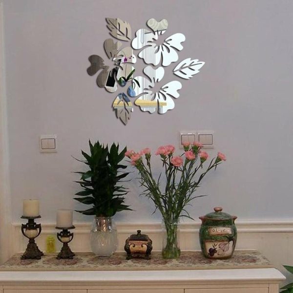 Wall Stickers |   Modern Mirror Style Removable Decal Art Mural Wall Sticker Home Room Diy Decor Wall Stickers black