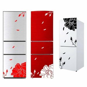 Wall Stickers |   One Set Home Mural Art Elegant Refrigerator Sticker Floral Cabinet Decal Magnolia Flower Wall Stickers black