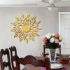 Wall Stickers |   Practical Mirror Wall Decor Ornamental No Residue Acrylic Bedroom Sunflower 3D Background Wallpaper Wall Stickers black