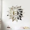 Wall Stickers |   Practical Mirror Wall Decor Ornamental No Residue Acrylic Bedroom Sunflower 3D Background Wallpaper Wall Stickers black