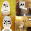 Wall Stickers |   Removable Waterproof Cute Smile Face Wall Decor Toilet Closestool Sticker Decal Wall Stickers Wall Stickers