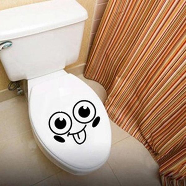 Wall Stickers |   Removable Waterproof Cute Smile Face Wall Decor Toilet Closestool Sticker Decal Wall Stickers Wall Stickers