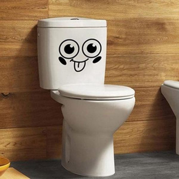 Wall Stickers |   Removable Waterproof Cute Smile Face Wall Decor Toilet Closestool Sticker Decal Wall Stickers Wall Stickers