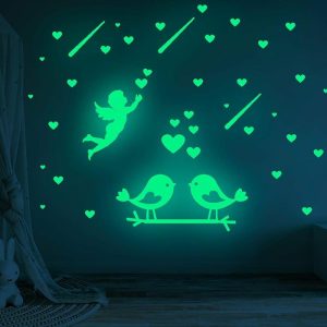 Wall Stickers |   (Su)Valentine’s Day Luminous Sticker Fluorescent Sticker Diy Cartoon Wall Sticker Wall Stickers as the picture