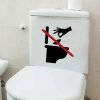 Wall Stickers |   Toilet Warnings Toilet Stickers Prohibiting Toilet Paper In The Toilet Sign Wall Stickers as the picture