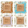 Wall Stickers |   Topmart Pearl Flower Switch Sticker Square Cover Wall Light Socket Home Bedroom Decor Wall Stickers blue