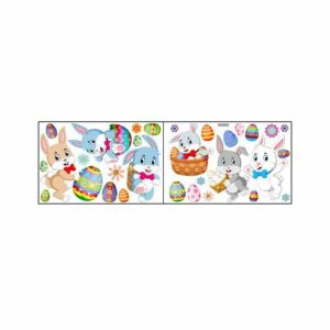 Wall Stickers |   Wall Sticker Self-Adhesive Removable Adorable Strong Stickiness Vivid Color Decorative Pvc Easter Bunny Sticker Diy Wall Art Wall Stickers multicolor