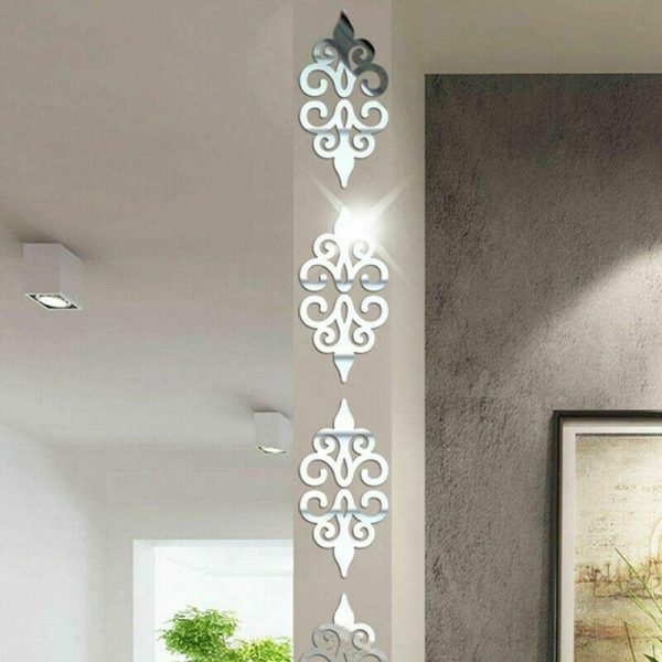 Wall Stickers |   Wcic New 10Pcs Acrylic Mirrors Decorative Wall Stickers Home Decor Living Room Mirror Wall Sticker Wall Stickers black