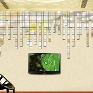 Wall Stickers |   Yousheng 3D Acrylic Mural Wall Stickers Mosaic Mirror Effect Ornaments Wall Stickers blue