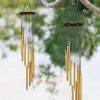 Wind Chimes & Hanging Decorations |   12 Tubes Wind Chimes For Outside 55Cm Gold Silver Pendant Aluminum Tube Metal Pipe Wind Chimes For Home Garden Patio Terrace Balcony Decoration Wind Chimes & Hanging Decorations gold