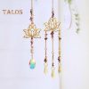 Wind Chimes & Hanging Decorations |   2Pcs/Set Hanging Sun Catcher Fine Workmanship Ornamental Lightweight Beautiful Sun Catcher Lotus Wind Chimes Hanging Pendant Wind Chimes & Hanging Decorations multicolor