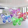 Wind Chimes & Hanging Decorations |   3D Butterfly Bird Repeller Spinner Wind Chimes Hanging Decorations Reflective Scarer Hanging Ornament Outdoor Garden Decoration Wind Chimes & Hanging Decorations blue