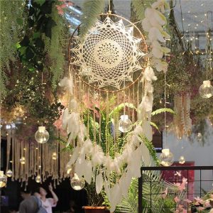 Wind Chimes & Hanging Decorations |   Big Dream Catcher For Wedding Home Decor Room Star Moon Wind Chimes Dreamcatcher Boho Ramadan Macrame Ornaments Dream Catchers Wind Chimes & Hanging Decorations beige