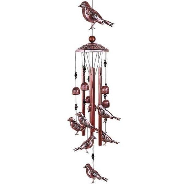 Wind Chimes & Hanging Decorations |   Bird Wind Chimes 4 Aluminum Tubes 6 Bells 7 Birds Windbells For Indoor Outdoor Decoration Wind Chimes & Hanging Decorations multicolor