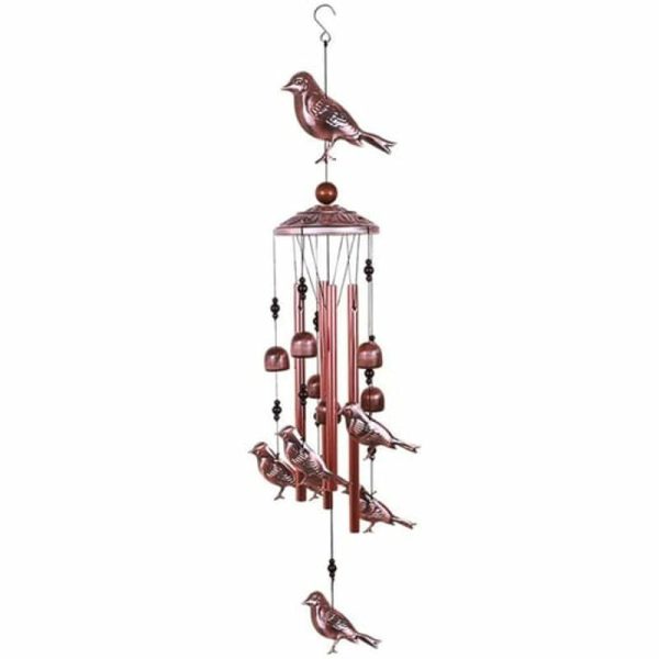 Wind Chimes & Hanging Decorations |   Bird Wind Chimes 4 Aluminum Tubes 6 Bells 7 Birds Windbells For Indoor Outdoor Decoration Wind Chimes & Hanging Decorations multicolor