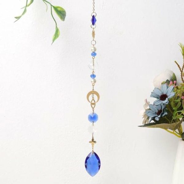 Wind Chimes & Hanging Decorations |   Decorative Windchimes Pendant Vitality Prisms Eye-Catching Well Reflected Increase Sun Catcher Home Decor Wind Chimes & Hanging Decorations blue