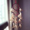 Wind Chimes & Hanging Decorations |   Double Circle Dream Catcher With Feathers Hanging Decoration Bedroom Ornament Wind Chimes & Hanging Decorations beige