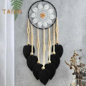 Wind Chimes & Hanging Decorations |   Dream Catcher Delicate Appearance Create Atmosphere Long-Lasting Unique Wall Hanging Bohemian Dream Catcher Decor Home Supplies Wind Chimes & Hanging Decorations black