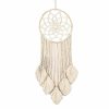 Wind Chimes & Hanging Decorations |   Dream Catchers Handmade Woven Dreamcatchers For Wall Hanging Decoration With Leaves Large Dream Wind Chimes & Hanging Decorations beige