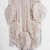 Wind Chimes & Hanging Decorations |   Dream Catchers Handmade Woven Dreamcatchers For Wall Hanging Decoration With Leaves Large Dream Wind Chimes & Hanging Decorations beige