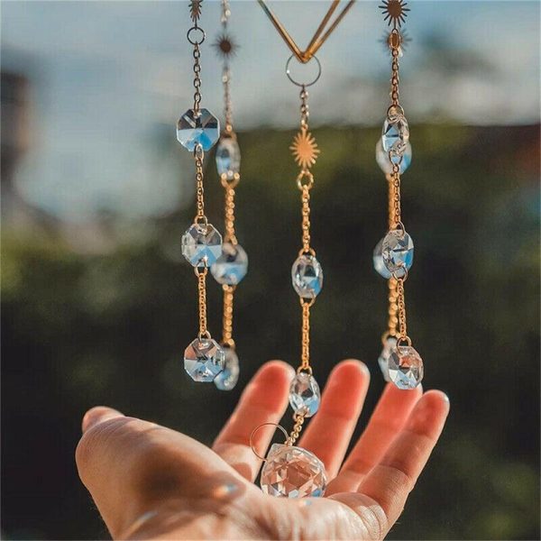 Wind Chimes & Hanging Decorations |   Exquisite Crystal Suncatcher Pendant Wind Chimes Hanging Ornament For Home Decor Wind Chimes & Hanging Decorations multicolor