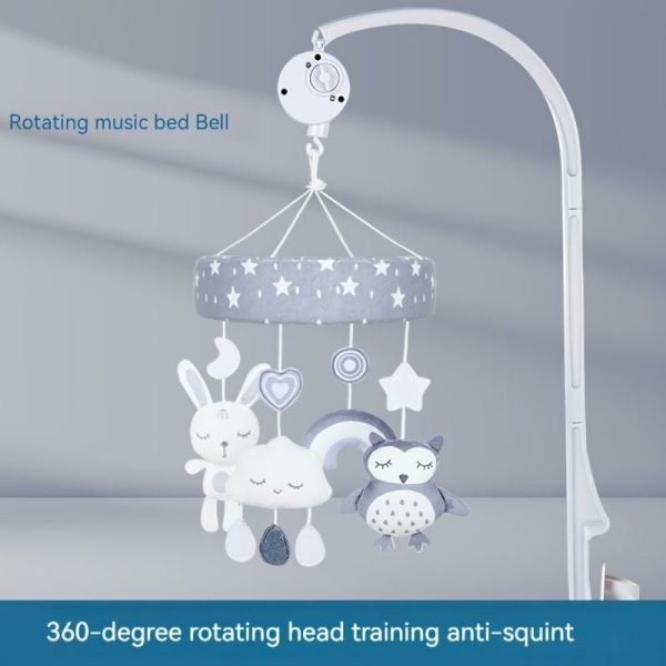 Wind Chimes & Hanging Decorations |   Gray Bed Bell Animal Wind Chime Car Hanging Rotating Bedside Bell Toy Wind Chimes & Hanging Decorations Wind Chimes & Hanging Decorations