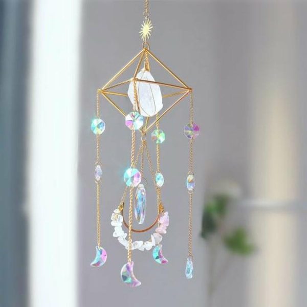 Wind Chimes & Hanging Decorations |   Great Wind Catcher Spiritual Consolation Easy To Install Faux Crystal Romantic Handcrafted Hanging Wind Chimes & Hanging Decorations blue