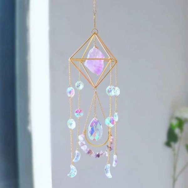 Wind Chimes & Hanging Decorations |   Great Wind Catcher Spiritual Consolation Easy To Install Faux Crystal Romantic Handcrafted Hanging Wind Chimes & Hanging Decorations blue