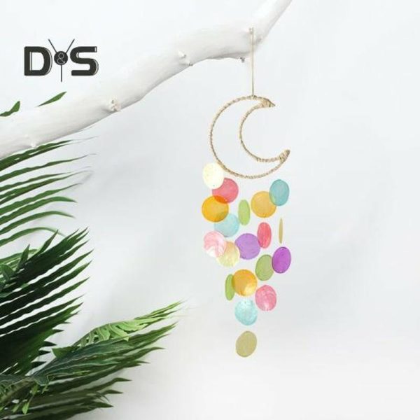 Wind Chimes & Hanging Decorations |   Handmade Dream Catcher Pendant Exquisite Beautiful Shell Moon Dream Catcher Wind Chime Wind Chimes & Hanging Decorations blue