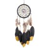 Wind Chimes & Hanging Decorations |   Handmade Feather Beads Hanging Ornament Dream Catcher Wall Car Window Decor Gift Wind Chimes & Hanging Decorations golden