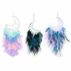 Wind Chimes & Hanging Decorations |   Handmade Moon Dream Catcher Perfect Wall Decor For Bedroom Living Room Office Feather Hanging Ornament For Home Decoration Wind Chimes & Hanging Decorations black