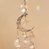 Wind Chimes & Hanging Decorations |   Hanging Pendant Delicate Star Moon Decorative Faux Crystal Attractive Windchime Sun Catcher For Living Room Wind Chimes & Hanging Decorations golden