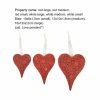 Wind Chimes & Hanging Decorations |   Heart Hanging Ornament Strong Compact Chic Durability Heart Shape Hollow Pattern Love Heart Pendant Wind Chimes & Hanging Decorations red