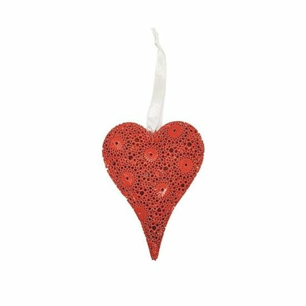 Wind Chimes & Hanging Decorations |   Heart Hanging Ornament Strong Compact Chic Durability Heart Shape Hollow Pattern Love Heart Pendant Wind Chimes & Hanging Decorations red