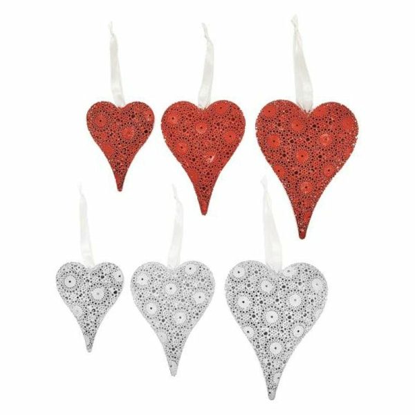 Wind Chimes & Hanging Decorations |   Heart Hanging Ornament Strong Compact Chic Durability Heart Shape Hollow Pattern Love Heart Pendant Wind Chimes & Hanging Decorations red