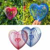 Wind Chimes & Hanging Decorations |   Kell 3D Love Heart Wind Spinner Outdoor Hanging Decorations Garden Kinetic Ornaments Wind Chimes & Hanging Decorations blue