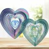 Wind Chimes & Hanging Decorations |   Kell 3D Love Heart Wind Spinner Outdoor Hanging Decorations Garden Kinetic Ornaments Wind Chimes & Hanging Decorations blue